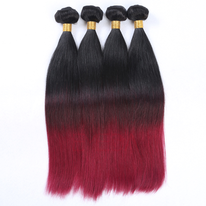 EMEDA Human Virgin hair bundles Straight Peruvian Hair Extensions for Black People  HW043